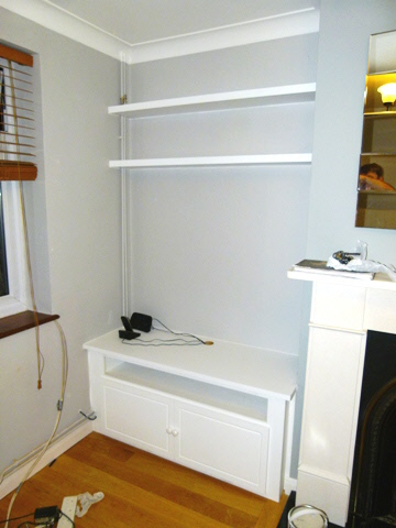 fitted alcove media cabinets
