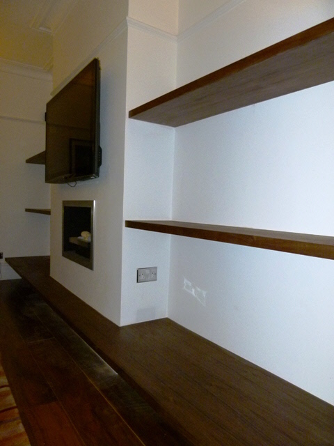 walnut shelving