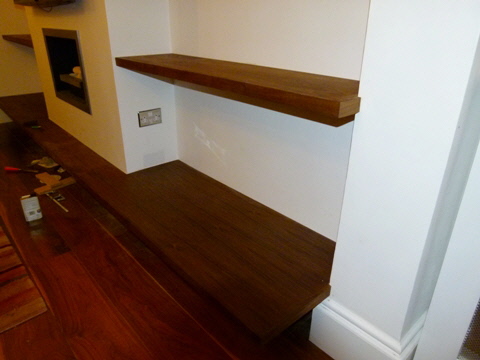 walnut shelving