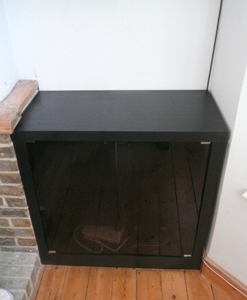 office desk and storage