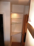 corner glass shelf