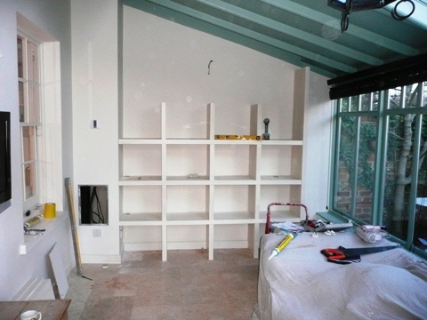 custom house shelves