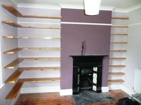 custom house shelves